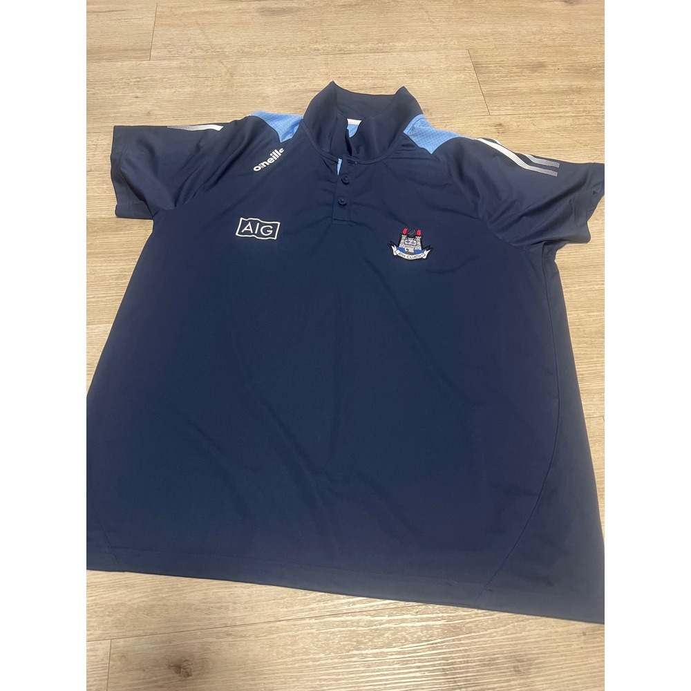 O'Neills Dublin GAA Polo Shirt Mens Navy Blue Ath Cliath AIG Soccer Jersey XL